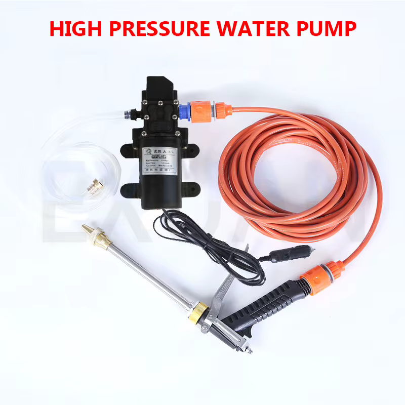 Nettoyeur haute pression portable 12V pour voiture, pompe à eau électrique, kit de pistolet de lavage pour véhicule, moto, nettoyage