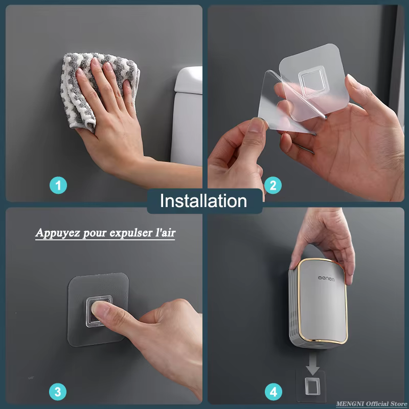 Brosse de toilette de luxe salle de bain montage mural outil de nettoyage à vidange rapide