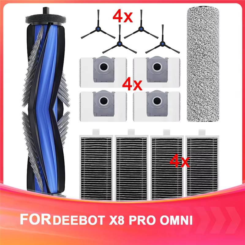 Kit d'accessoires pour aspirateur Robot ECOVACS DEBOT X8 PRO Omni