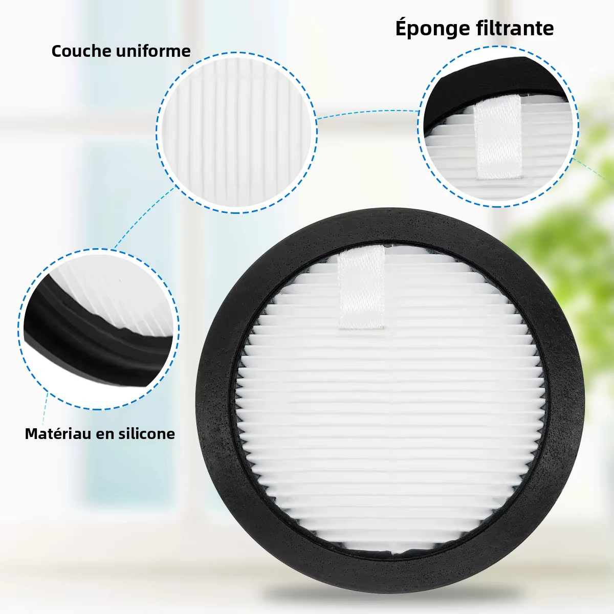 HOME TIMES 2/4 pièces filtre HEPA pour Silvercrest SHAZB 29.6 B2