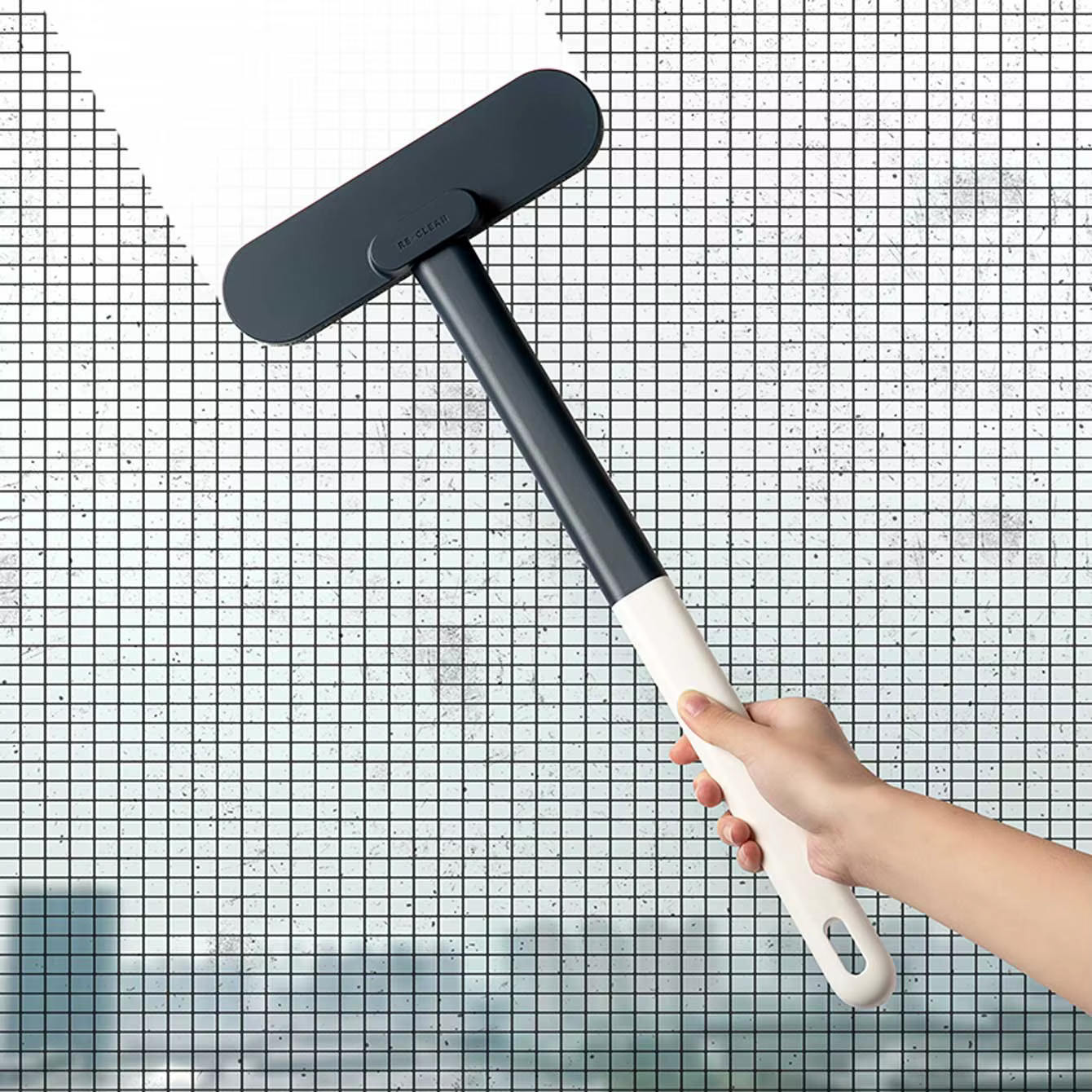 1 brosse de fenêtre multifonctionnelle à long manche