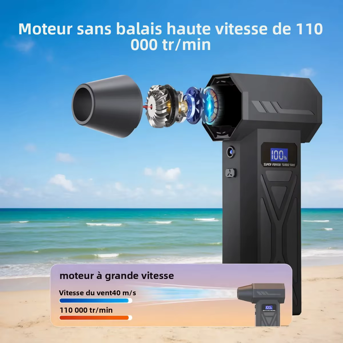 Souffleur d'air puissant 110000 tr/min
