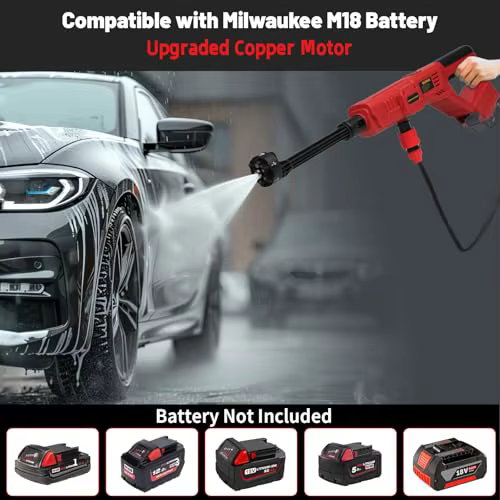 Nettoyeur haute pression multifonctionnel pour batterie Milwaukee 18V