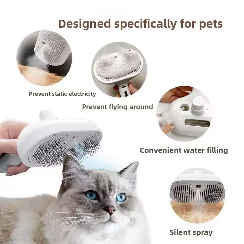 Brosse de toilettage pour chien à vapeur