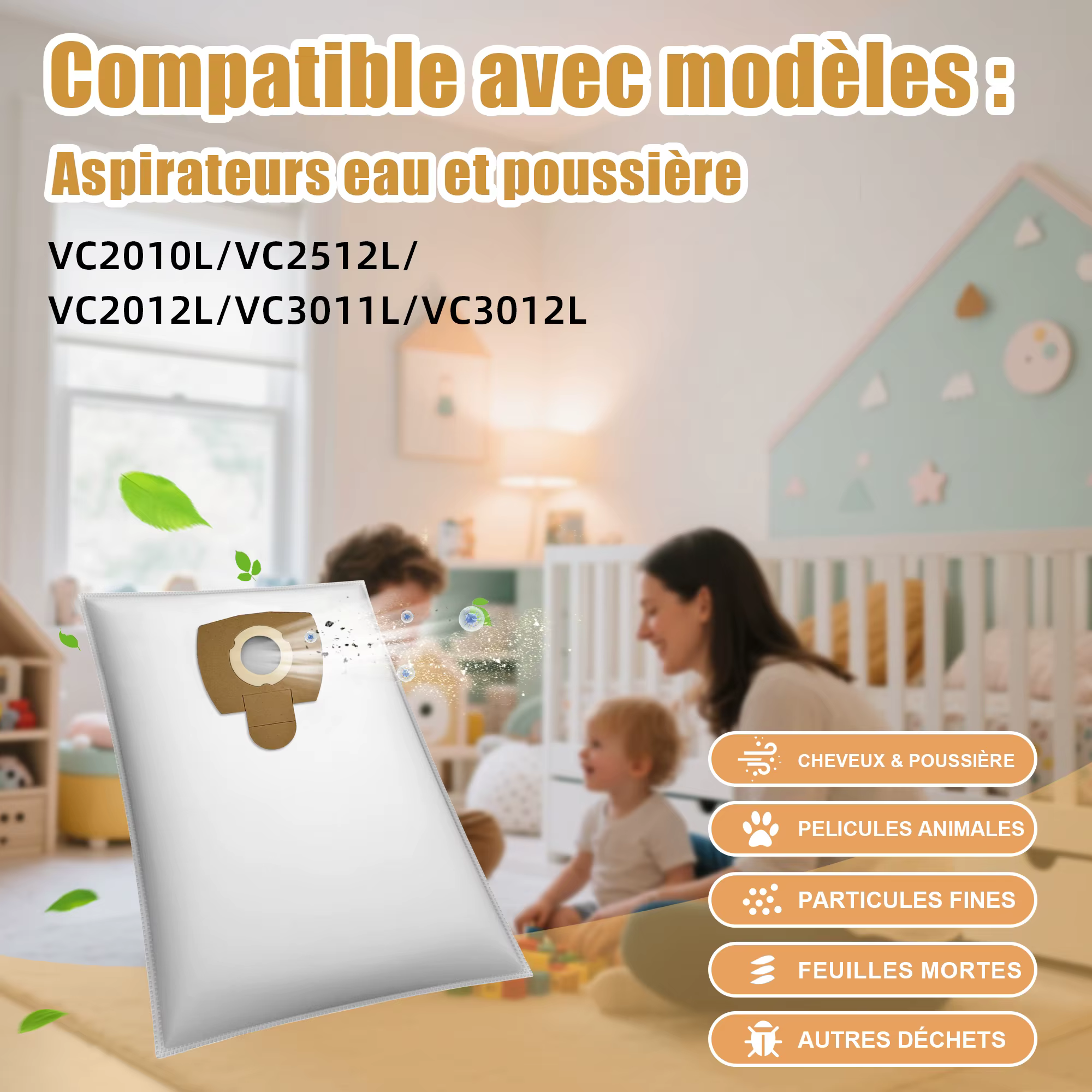 Sacs d'aspirateur pour Makita 446L VC2010L VC3011L VC2511 VC 2512 L 1025L 412/415 912/915