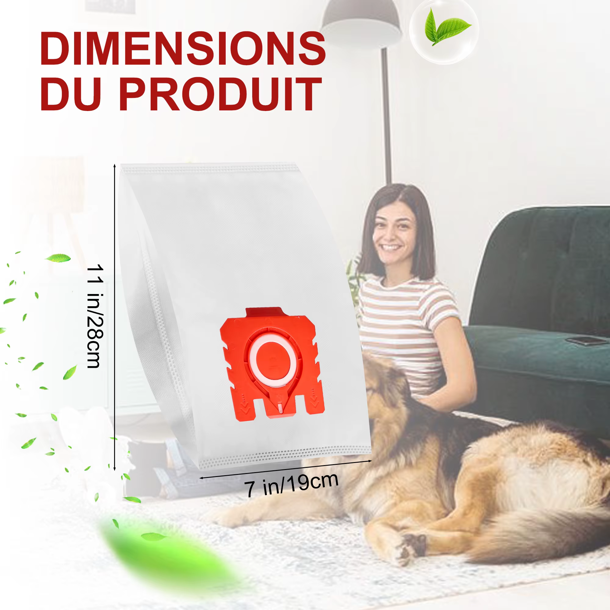 Paquet de 26 sacs d'aspirateur 3D Airclean FJM compatibles avec l'aspirateur Miele FJM