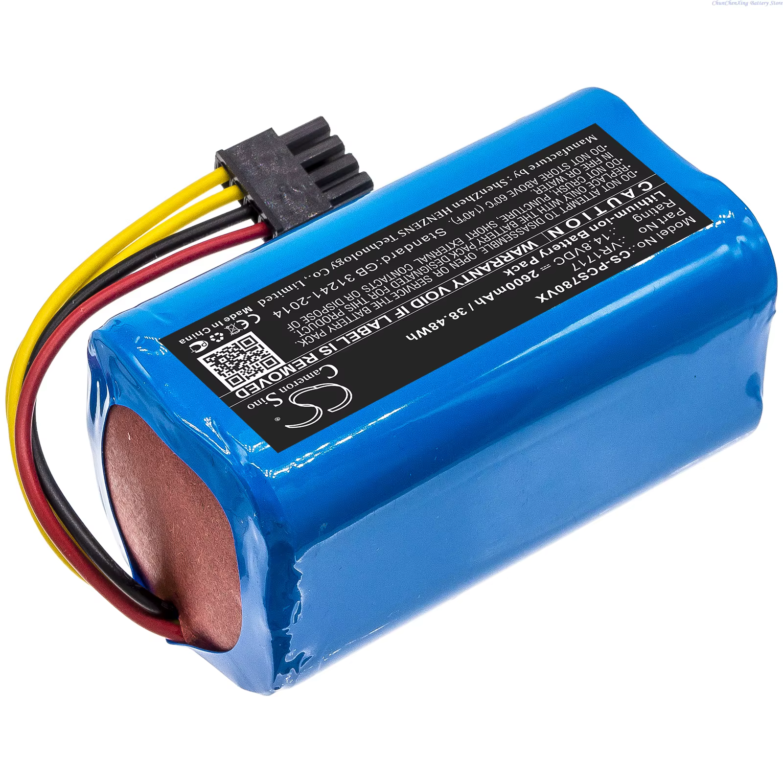 Batterie d'aspirateur 14.8V 2600mAh VR1717 pour Airrobo P10
