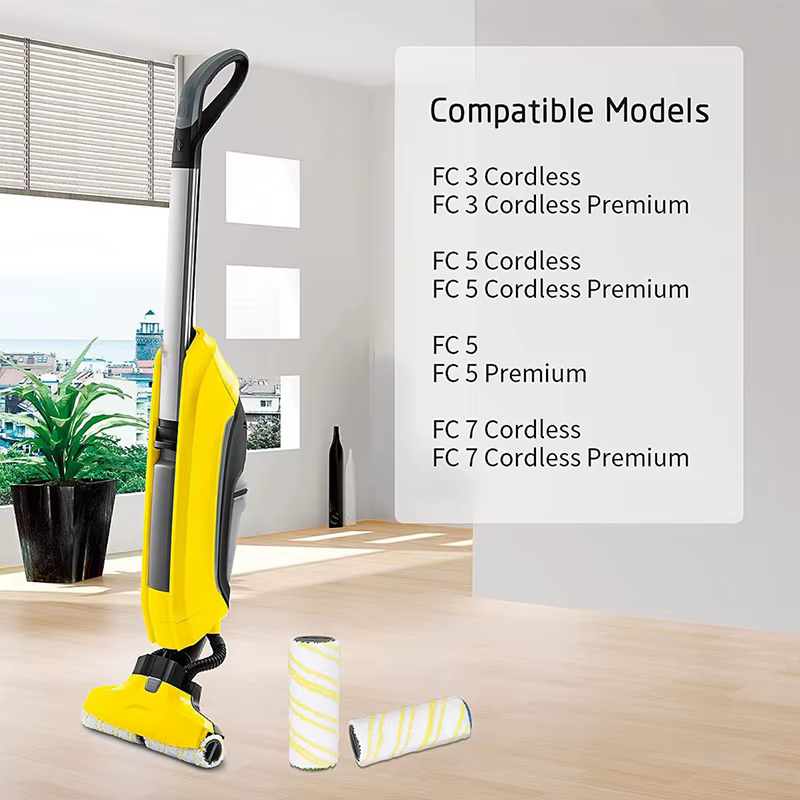 Pour Karcher FC3 FC3D FC5FC5DFC7 nettoyeur de sol électrique aspirateur microfibre lavable brosse roulante accessoires de remplacement