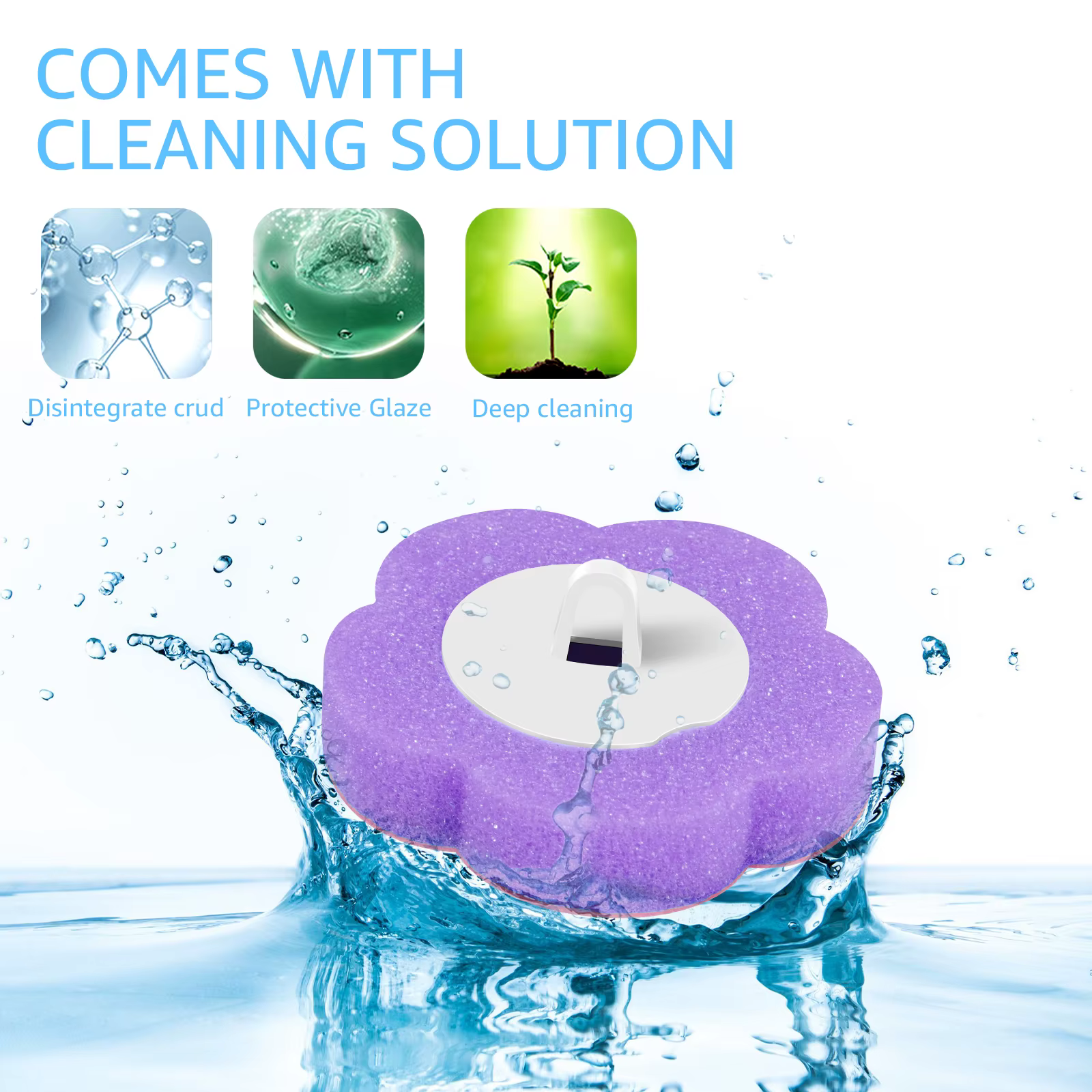 Brosse de toilette jetable murale avec tête de rechange