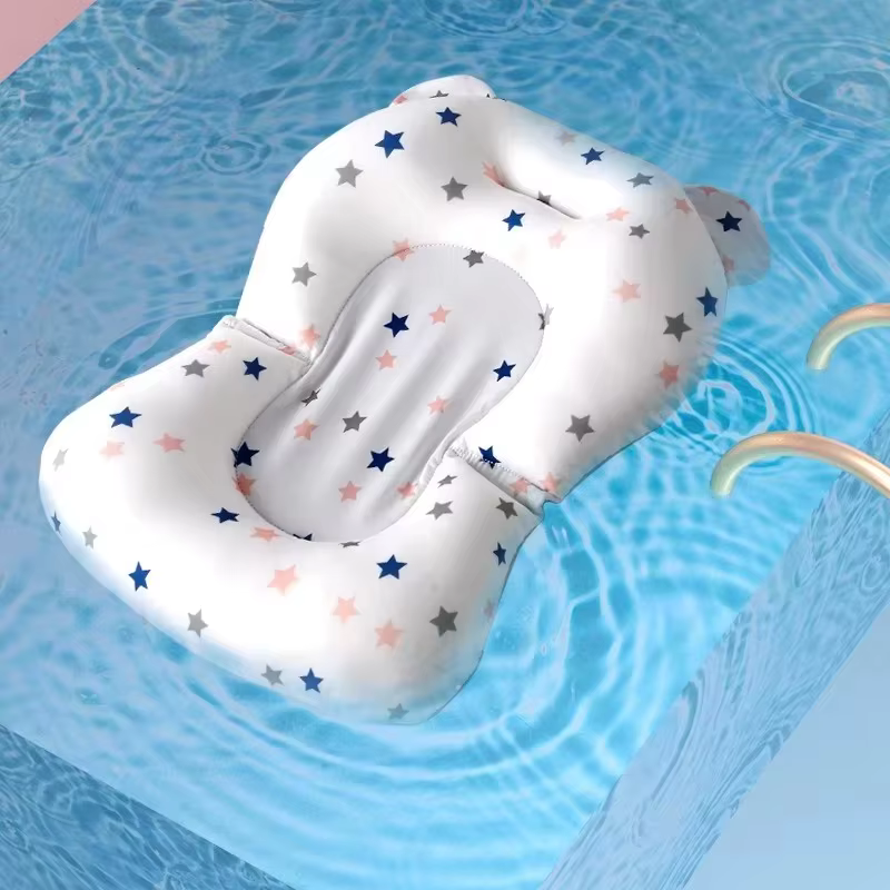 Tapis de soutien de siège de bain pour bébé, antidérapant, doux et confortable, coussin de corps pliable, chaise de baignoire pour nouveau-né, oreiller de baignoire