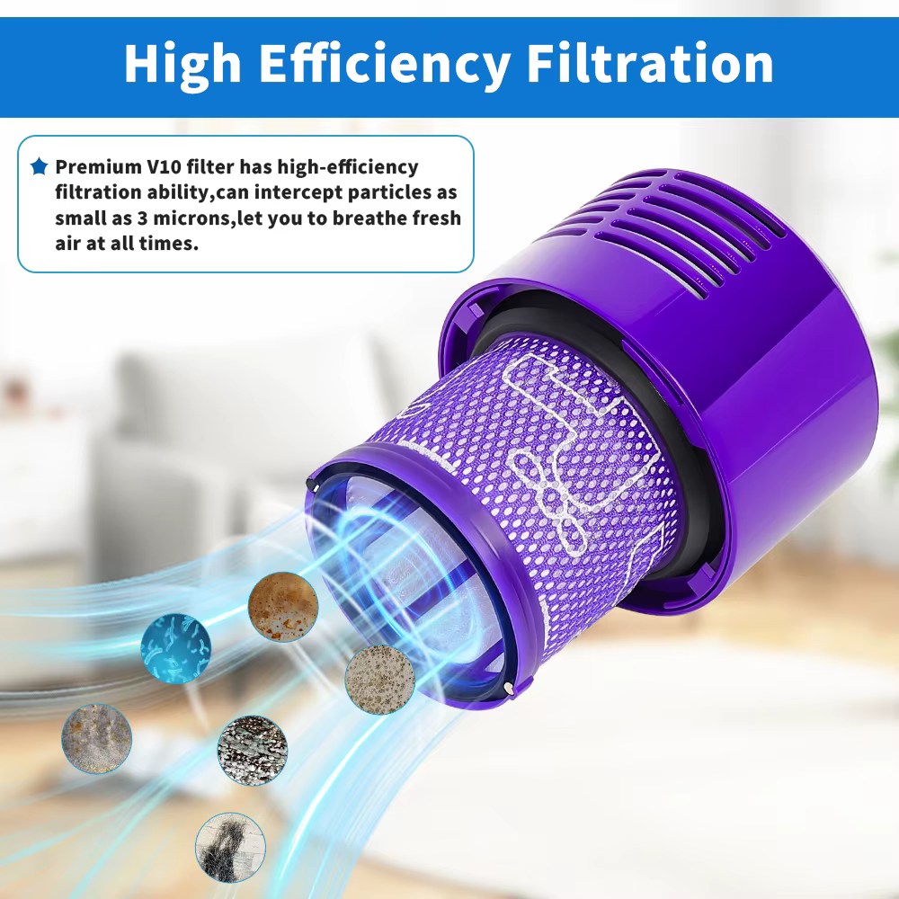 Pièces de rechange pour filtre HEPA pour aspirateur sans fil Dyson V10 SV12