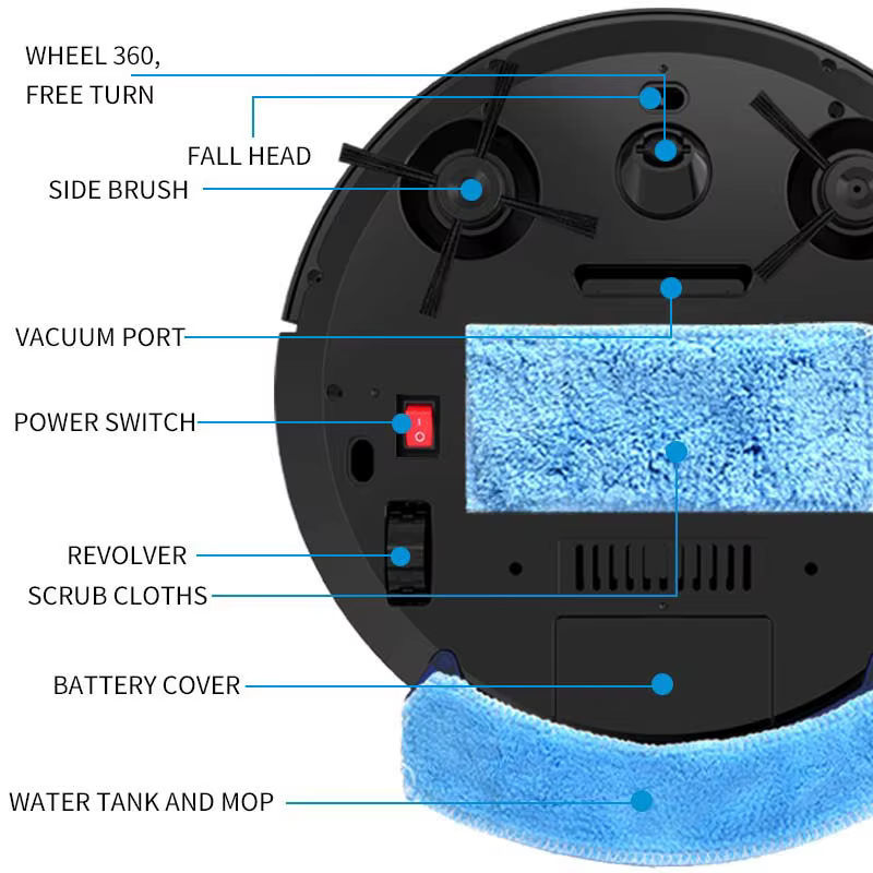 Nouveau Robot aspirateur intelligent sans fil multifonctionnel Super silencieux