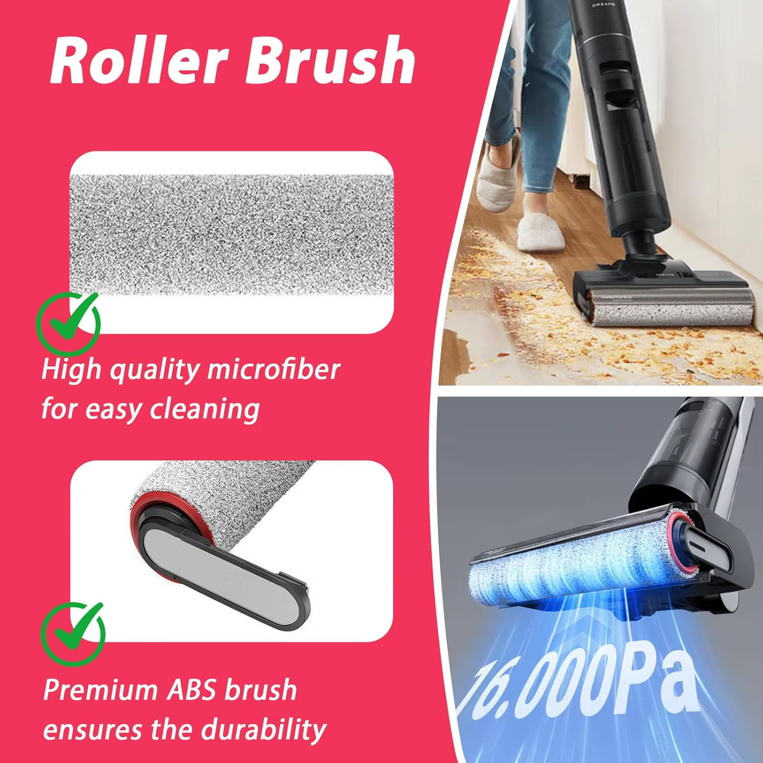 Pièces détachées pour aspirateur eau et poussière Dreame H12 Pro : brosse souple
