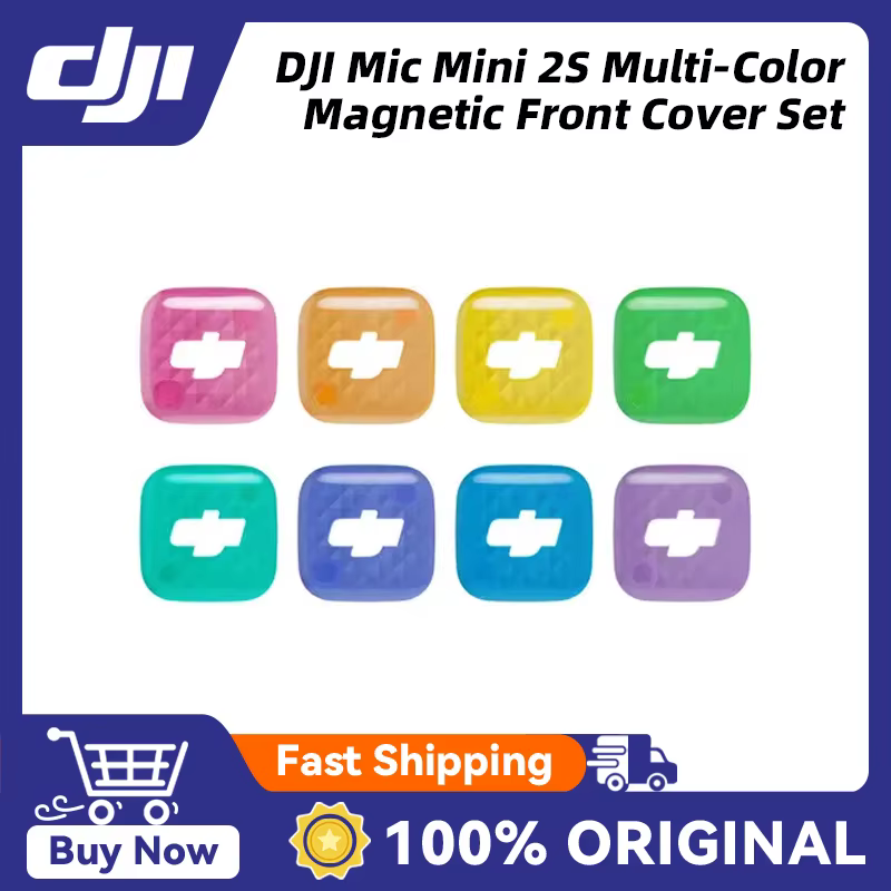 DJI Mic Mini 2S – Ensemble de coques magnétiques multicolores – Mixtez et assortissez librement les 8 couleurs – Accessoires d'origine en stock