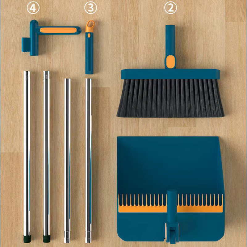 Nouveau ensemble de balais ménagers avec combinaison de pelle à poussière-balai de balayage pliant
