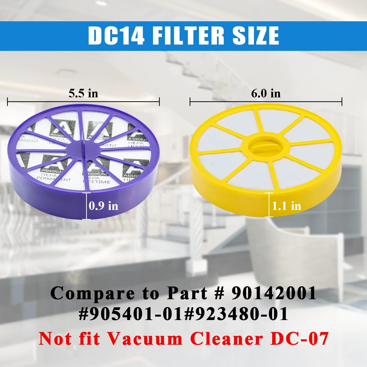 Filtre HEPA pour aspirateur Dyson DC05 DC08 DC19 DC20 DC21 DC29