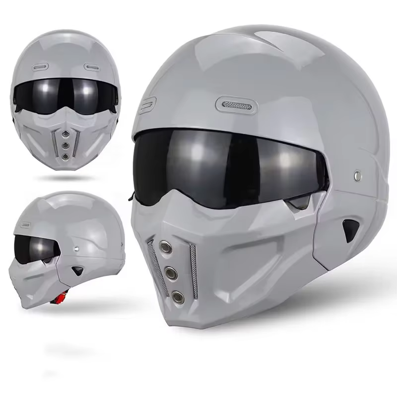 Casque modulaire Scorpion EXO-M110, couvre-chef de moto rétro pour homme avec 2 lentilles, capuchon tactique approuvé DOT et CE pour Cruiser