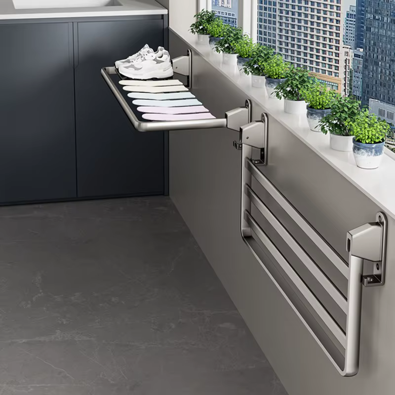 Séchoir à linge de balcon en aluminium pliable