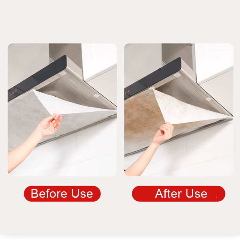 Papier filtre pour hotte de cuisine jetable