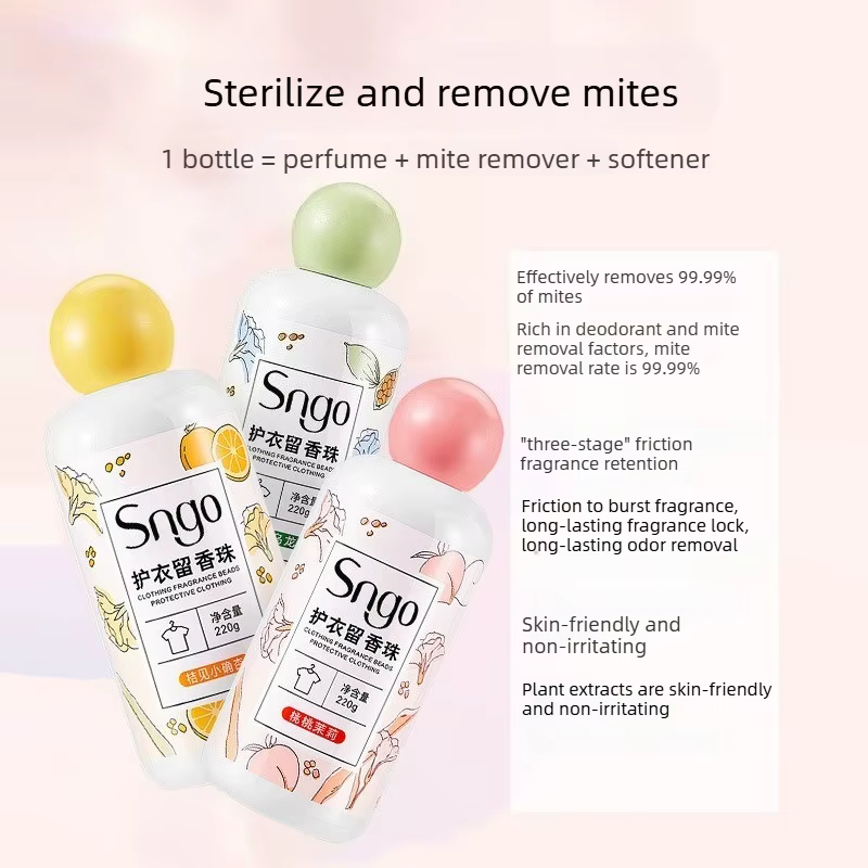 Lessive en perles en bouteille : Parfum longue durée