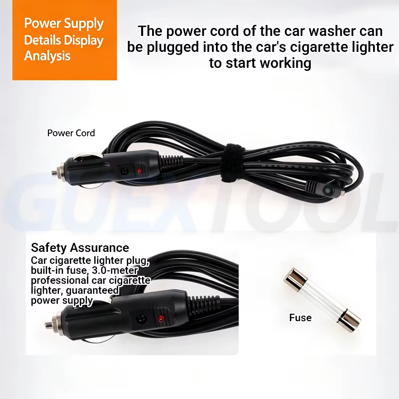 Nettoyeur haute pression portable 12V pour voiture, pompe à eau électrique, kit de pistolet de lavage pour véhicule, moto, nettoyage