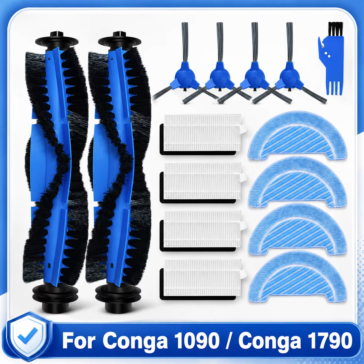Pièces de rechange pour aspirateur Robot Cecotec Conga 1090 1790 Titanium Ultra