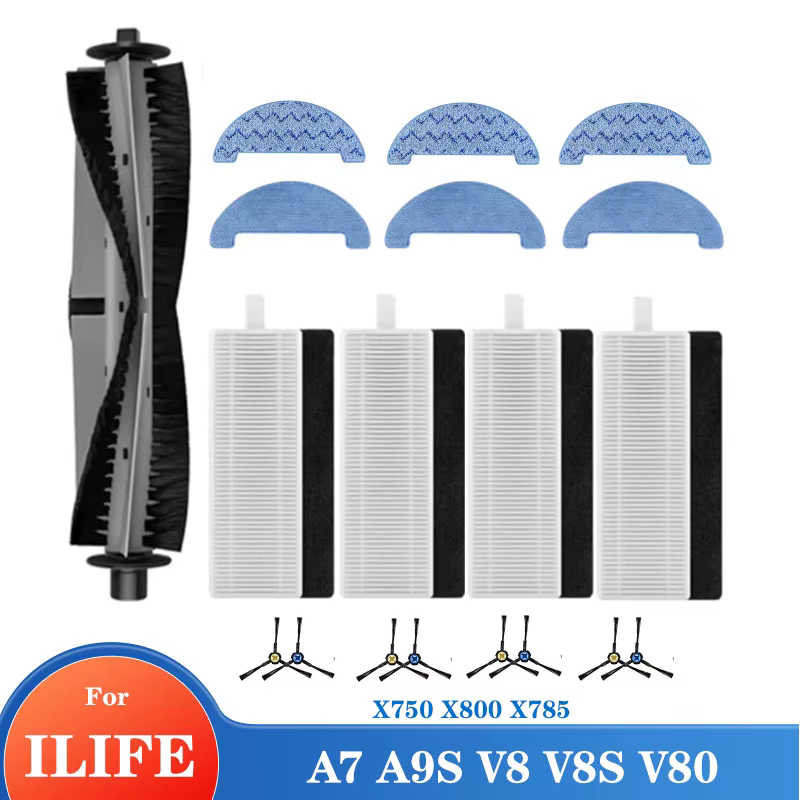 Brosse principale à rouleau pour iLife A7 A9S V8 V8s X750 X800 X785 V80 L100 Silvercrest SSR1 SSRA1