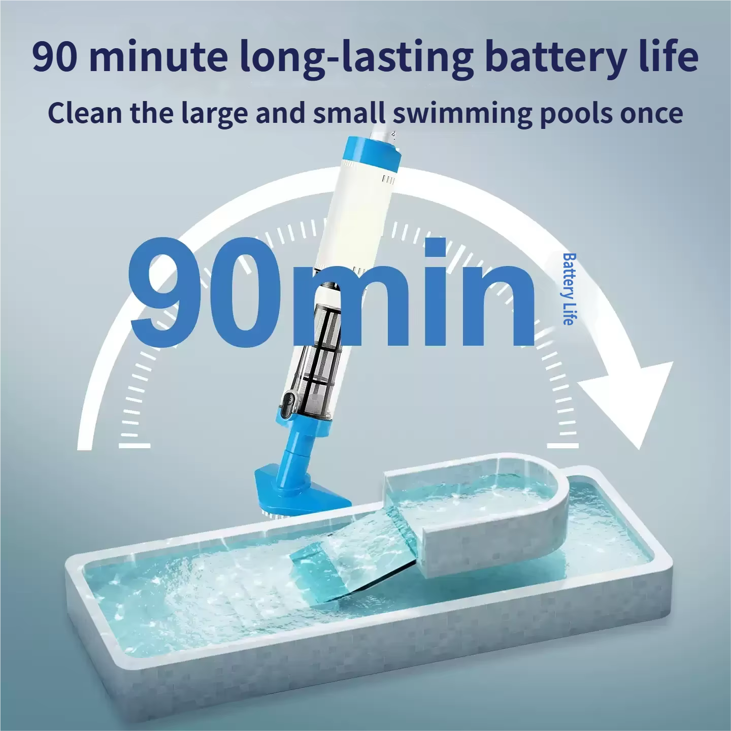 Aspirateur de piscine sans fil rechargeable 3 en 1