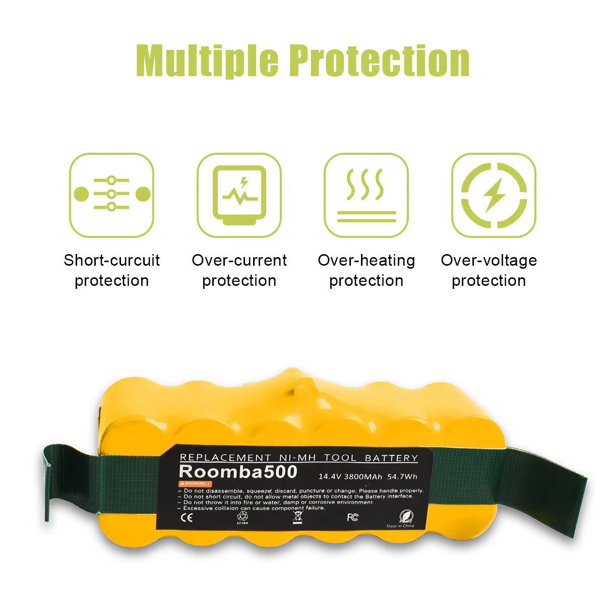 Pour irobot Roomba batterie Batteries rechargeables 14.4V 3800mAh 500 550 560 600 650 698 780 876 900 série