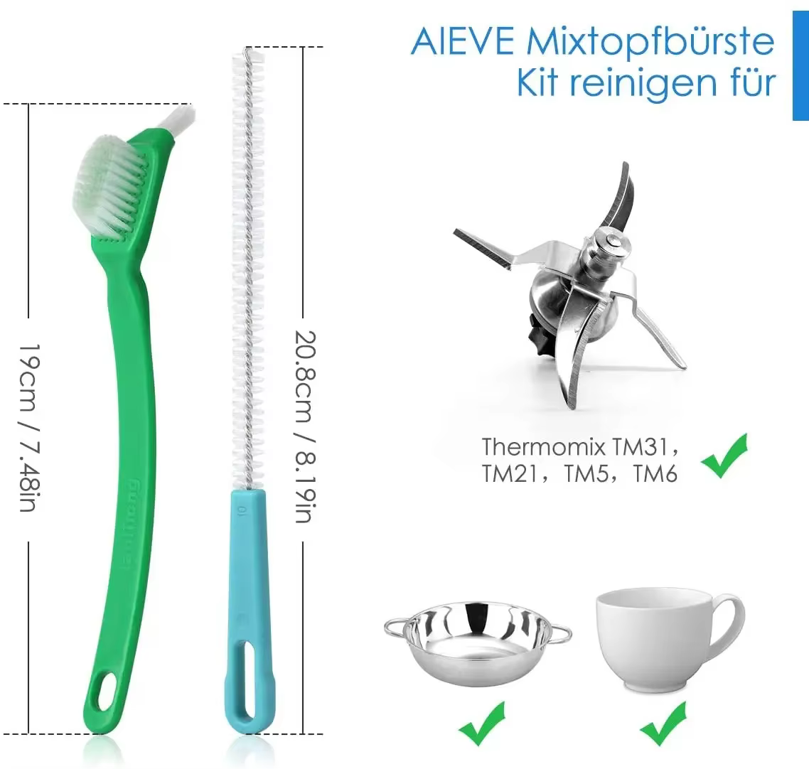 Lame couteau nettoyant bol Pot outil de lavage nettoyage brosse à récurer idéal pour Thermomix TM5 TM6 TM31 mélangeur alimentaire Monsieur Cuisine