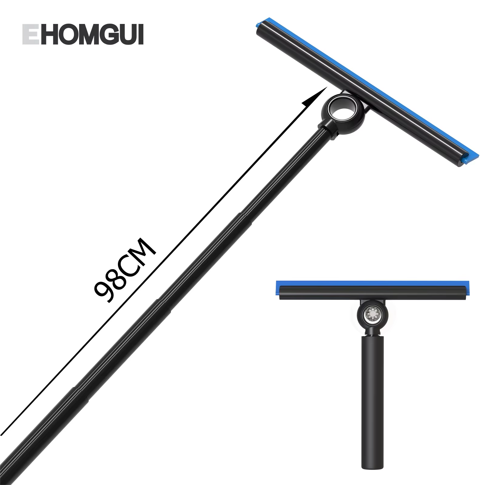 EHOMGUI Raclette de douche pour porte en verre essuie-glace grattoir nettoyant avec poignée télescopique salle de bain