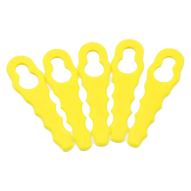 50PCPlastic tondeuse à gazon lame jardin une ligne poussée à la main tondeuse à gazon en forme de gourde en plastique lame de remplacement cour tondeuse à gazon