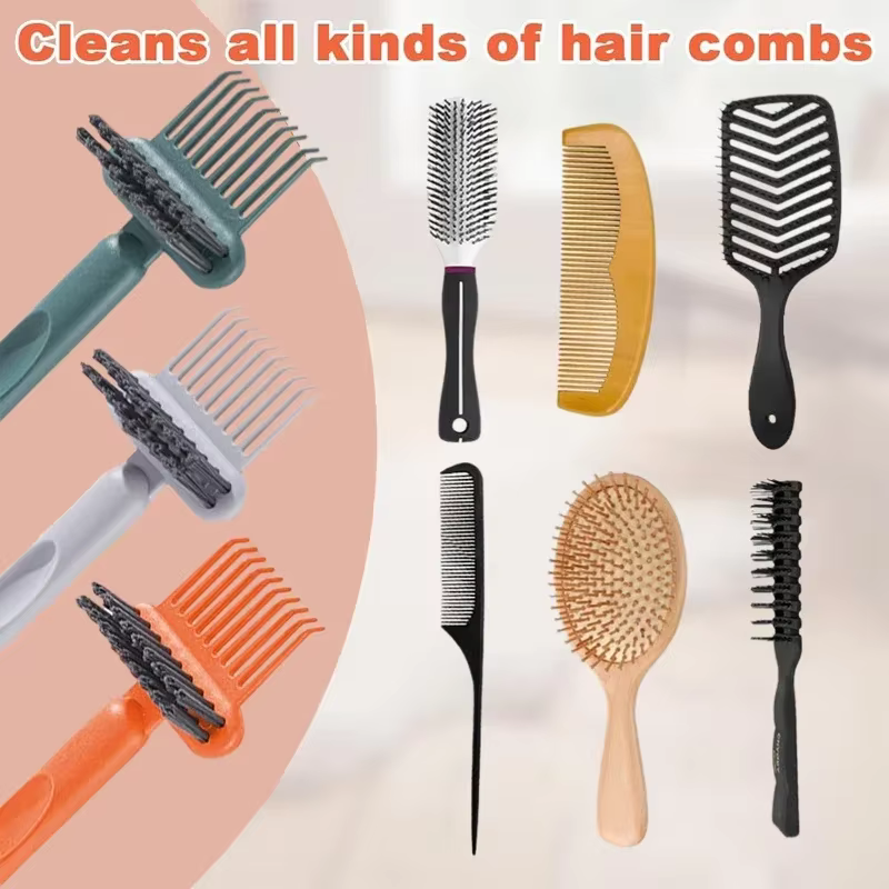 Outil de nettoyage de peigne à cheveux et de brosse à double Action