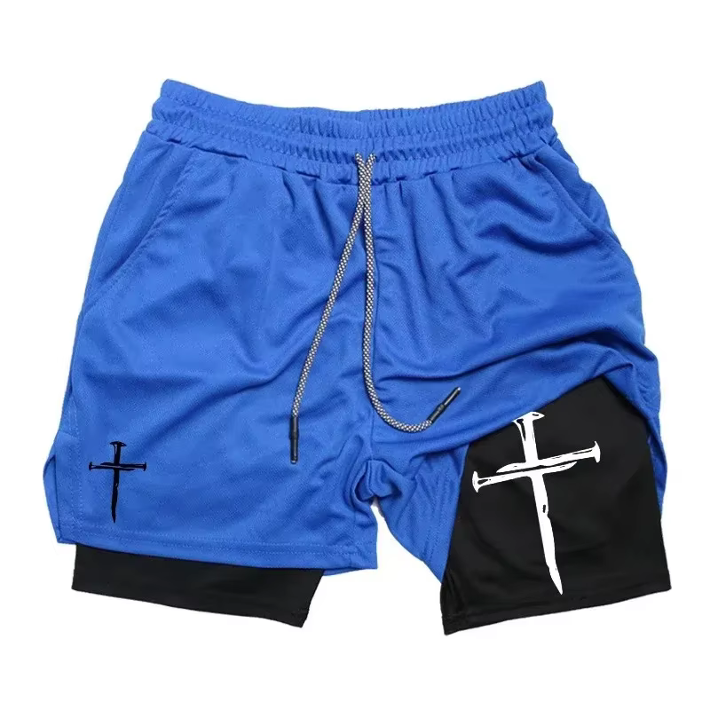 Shorts de course pour hommes Christian Gym Performance avec poche pour téléphone et boucle pour serviette, vêtements de sport Eric Emanuel