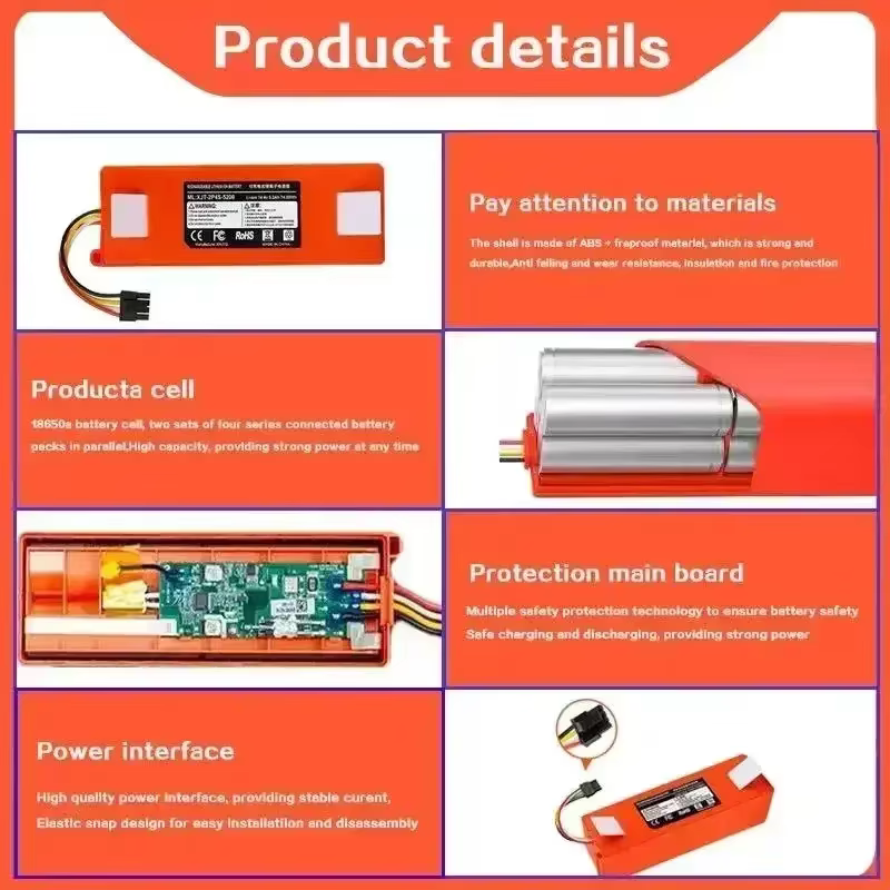 Batterie de remplacement pour aspirateur robot Xiaomi Roborock S55 S60 S65 S50 S51 S5 MAX S6