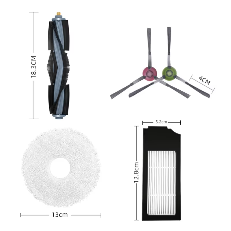 Ensemble d'accessoires de remplacement adaptés au robot aspirateur ECOVACS X1 Omni / X1 TURBO
