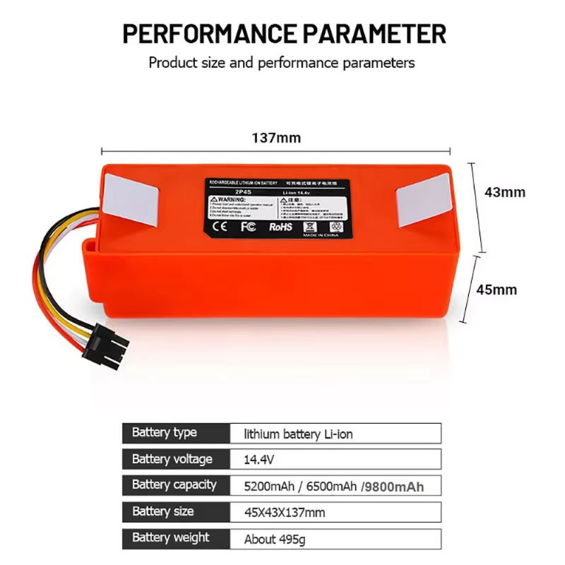 Batterie pour aspirateur robot Xiaomi Roborock S50 S51 S55 T65 S60 S65 S5 MAX S6