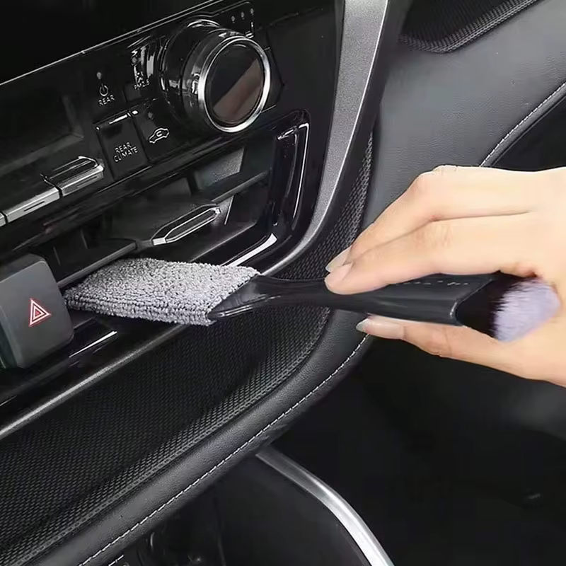 1 brosse de nettoyage intérieur de voiture, brosse de nettoyage de voiture multifonction brosse de dépoussiérage de sortie d'air de voiture, utilisée pour le nettoyage intérieur de voiture