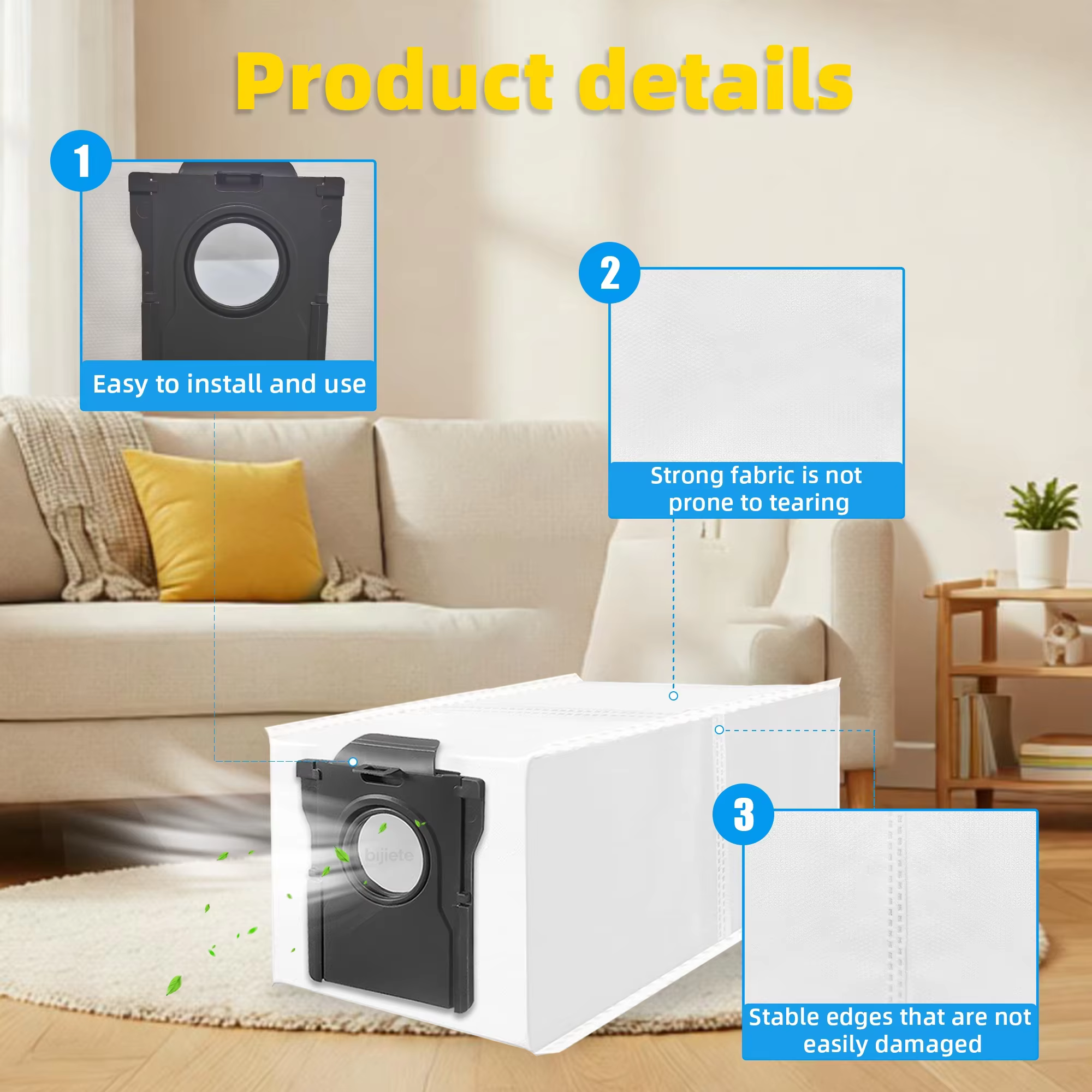 Sacs de remplacement pour aspirateur robot Dreame X50 Ultra / X40
