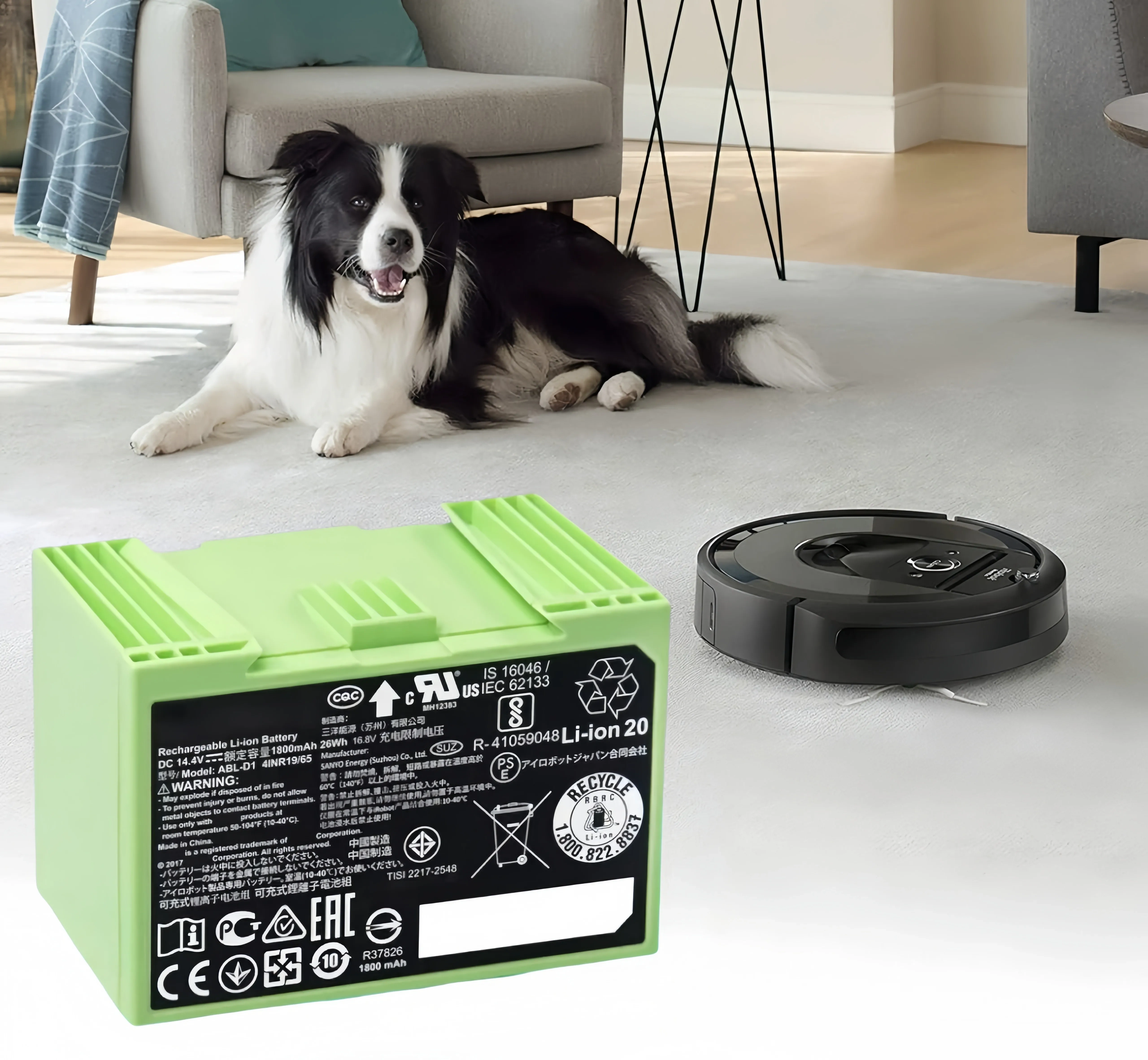 Pour iRobot Roomba i7 batterie Rechargeable 14.4V 5000mAh pour i3 i4 i5 i6 i7 i8 J7 E5 série aspirateur