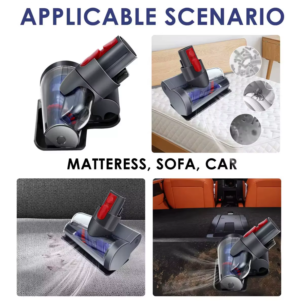 Mini tête de brosse motorisée Anti-emmêlement