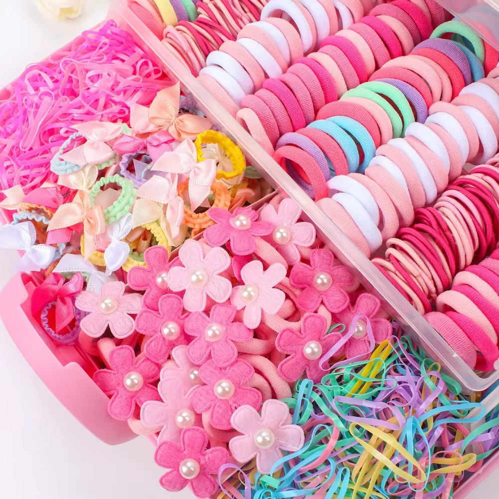 Ensemble d'accessoires pour cheveux à haute élasticité, n'abîme pas les cheveux, pinces à cheveux colorées, élastiques pour filles et enfants