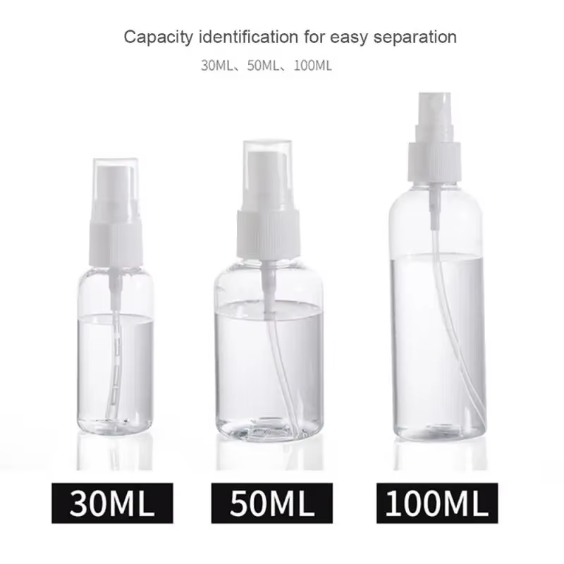 Bouteille de pulvérisation Portable en plastique transparent, 3 pièces, 30ml/50ml/100ml, arroseur pour plantes, fournitures de jardin, pulvérisateur d'arrosage