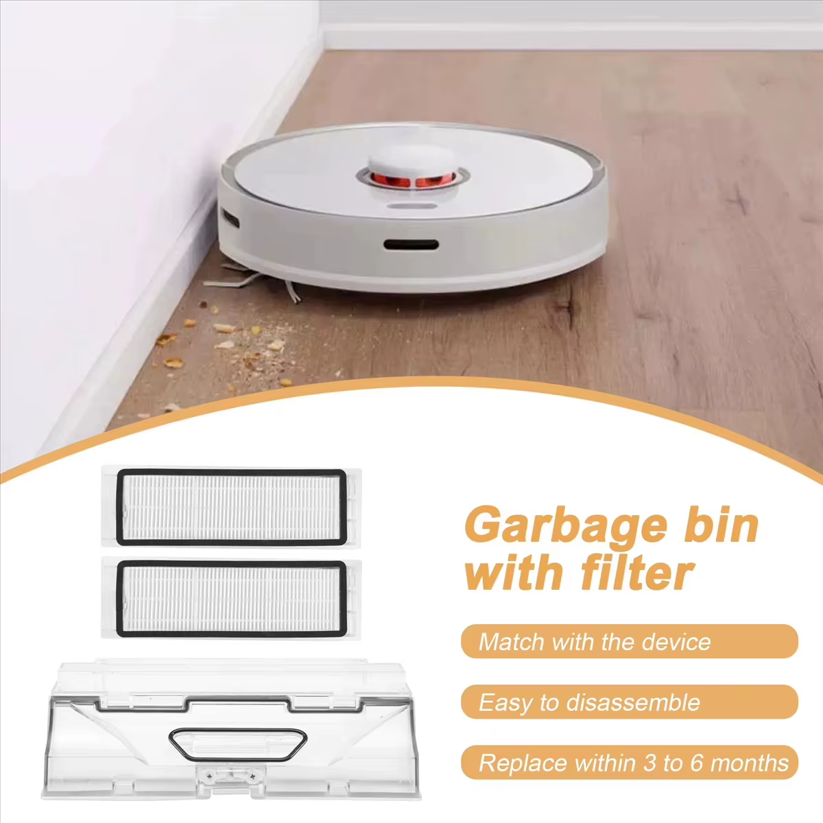 Roborock S5 MAX S50 MAX S6 MaxV Pure T7 Nouvelle boîte à poussière pour aspirateur robot