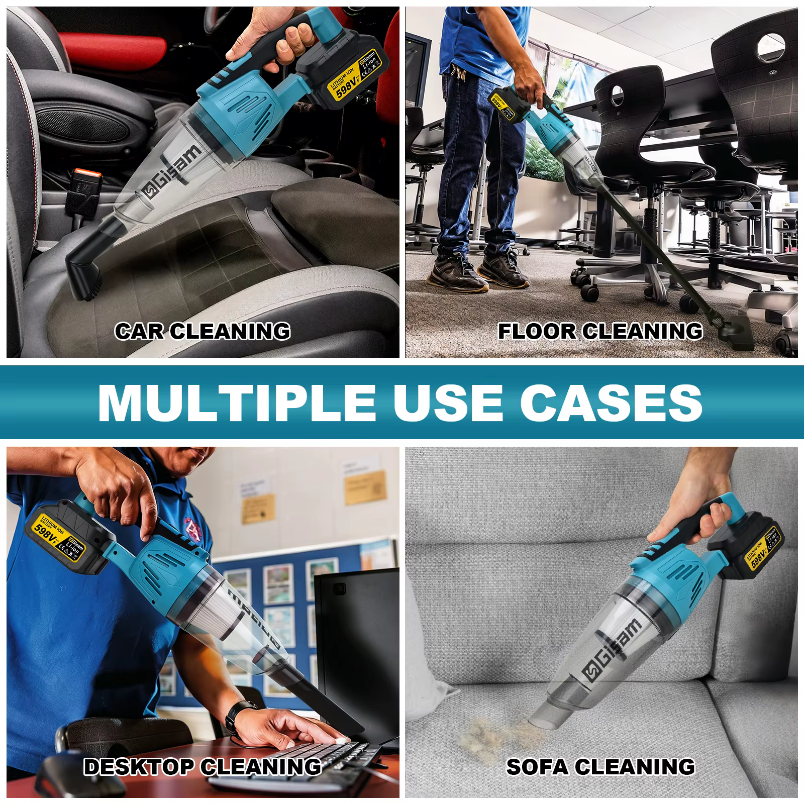 Aspirateur sans fil portatif Gisam