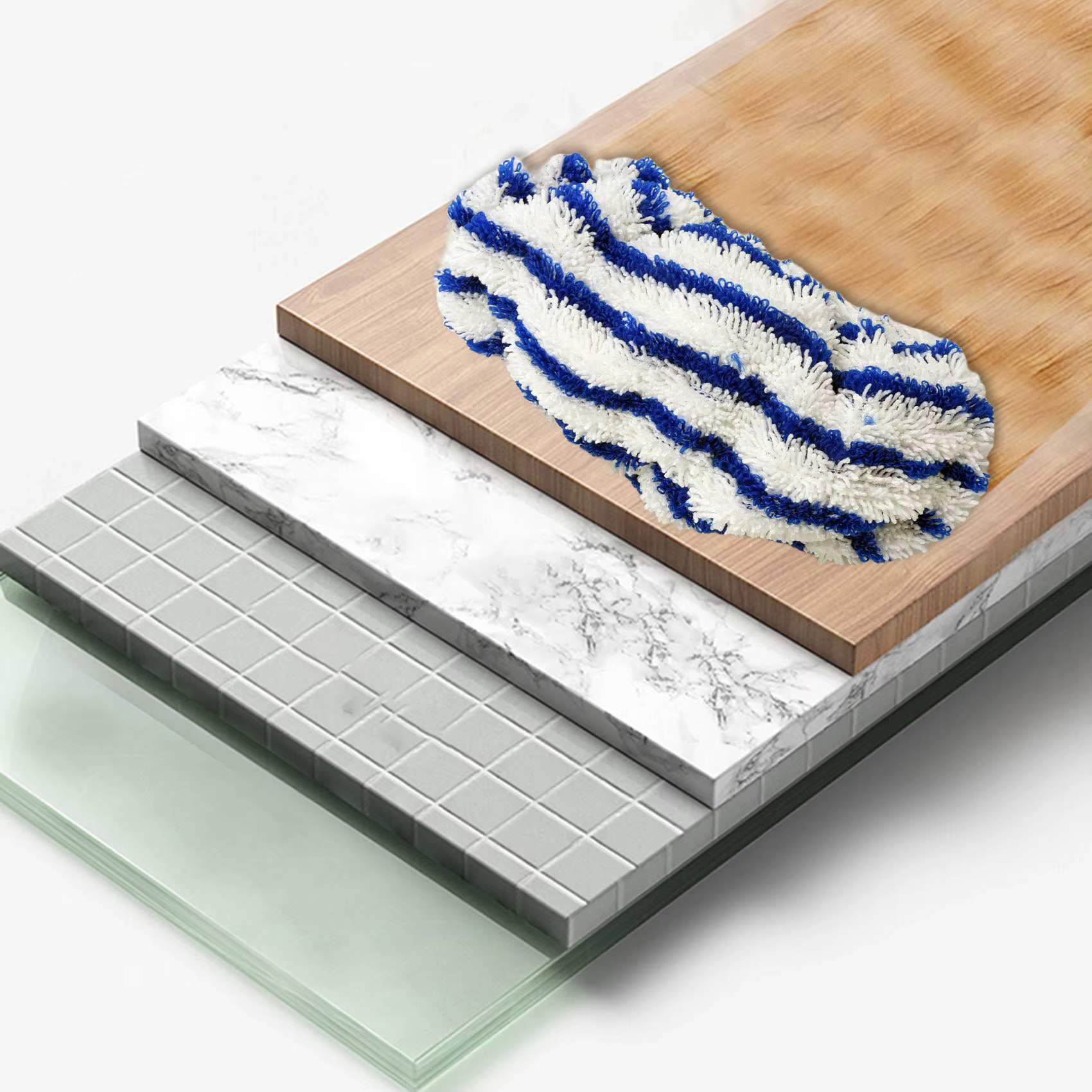 Tampons de remplacement en tissu Microfibre