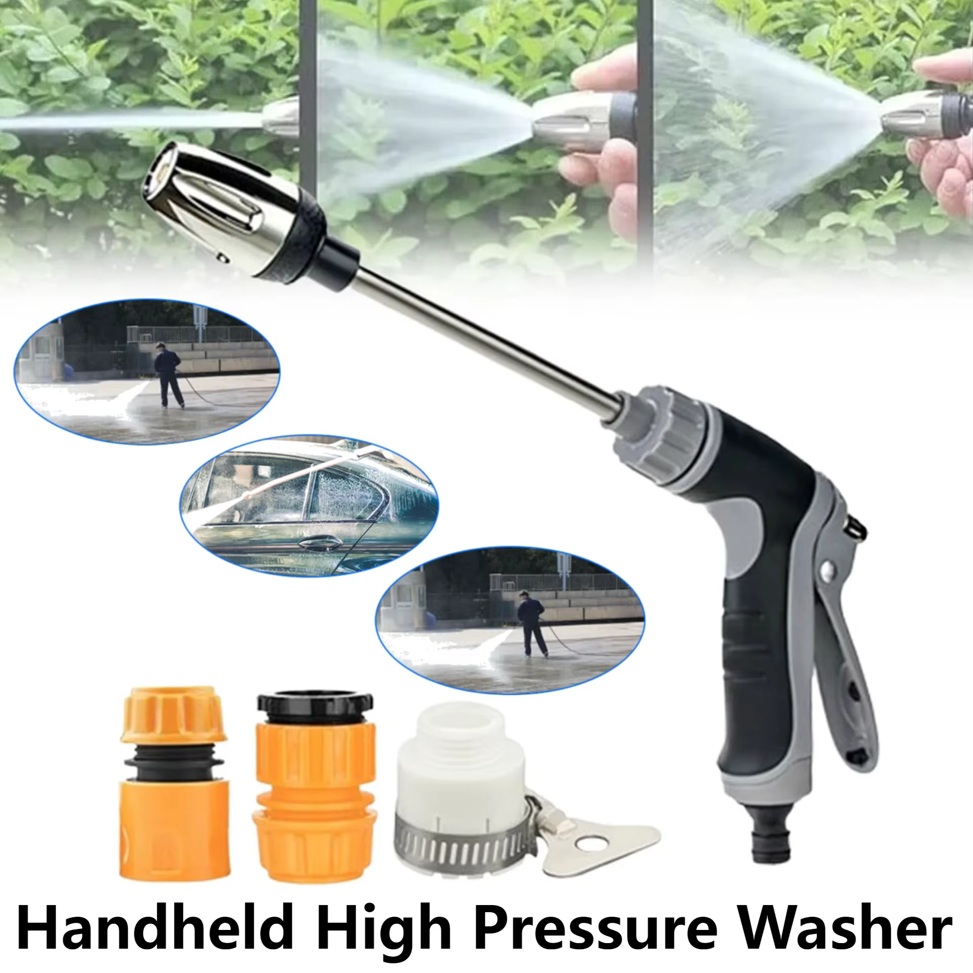 Nettoyeur haute pression portatif avec 360 ° Pistolet de lavage électrique