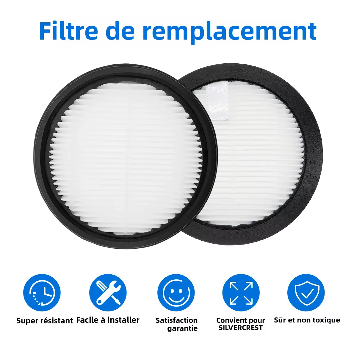 HOME TIMES 2/4 pièces filtre HEPA pour Silvercrest SHAZB 29.6 B2