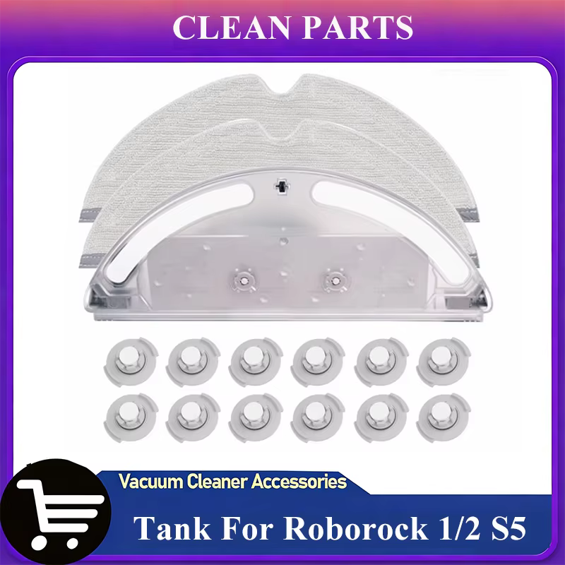 Réservoir d'eau et lingette de nettoyage pour aspirateurs robot (Roborock 1/2 S5 S50 S51 S55 S6 S60 S65 E25 E35 E20 C10 T4 T6 Mi) - Pièces de rechange