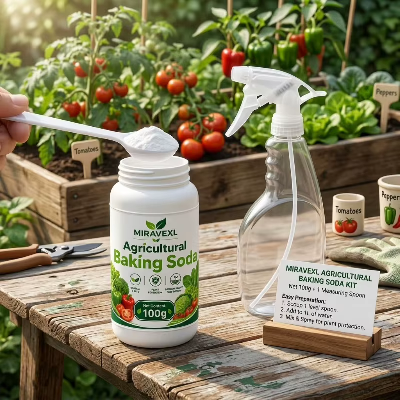MIRAVEXL Bicarbonate de soude agricole 100g – Poudre dilutable dans l'eau pour l'entretien des plantes